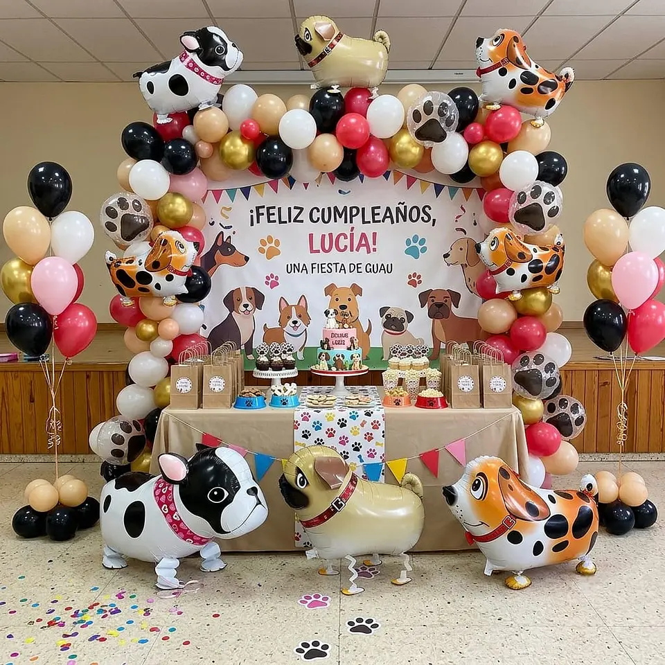 Globos metálicos perritos caminantes  6