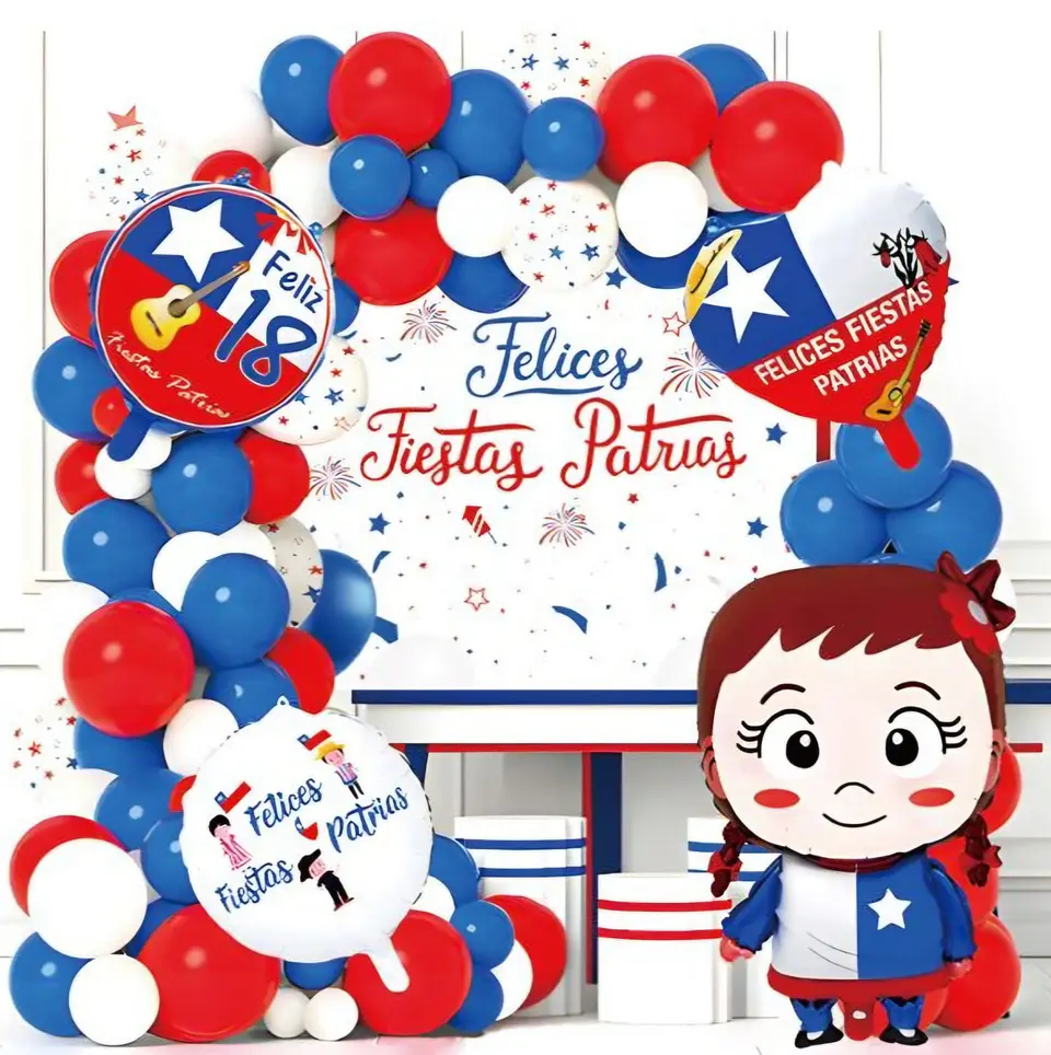 Decoración de globos fiestas patrias  1