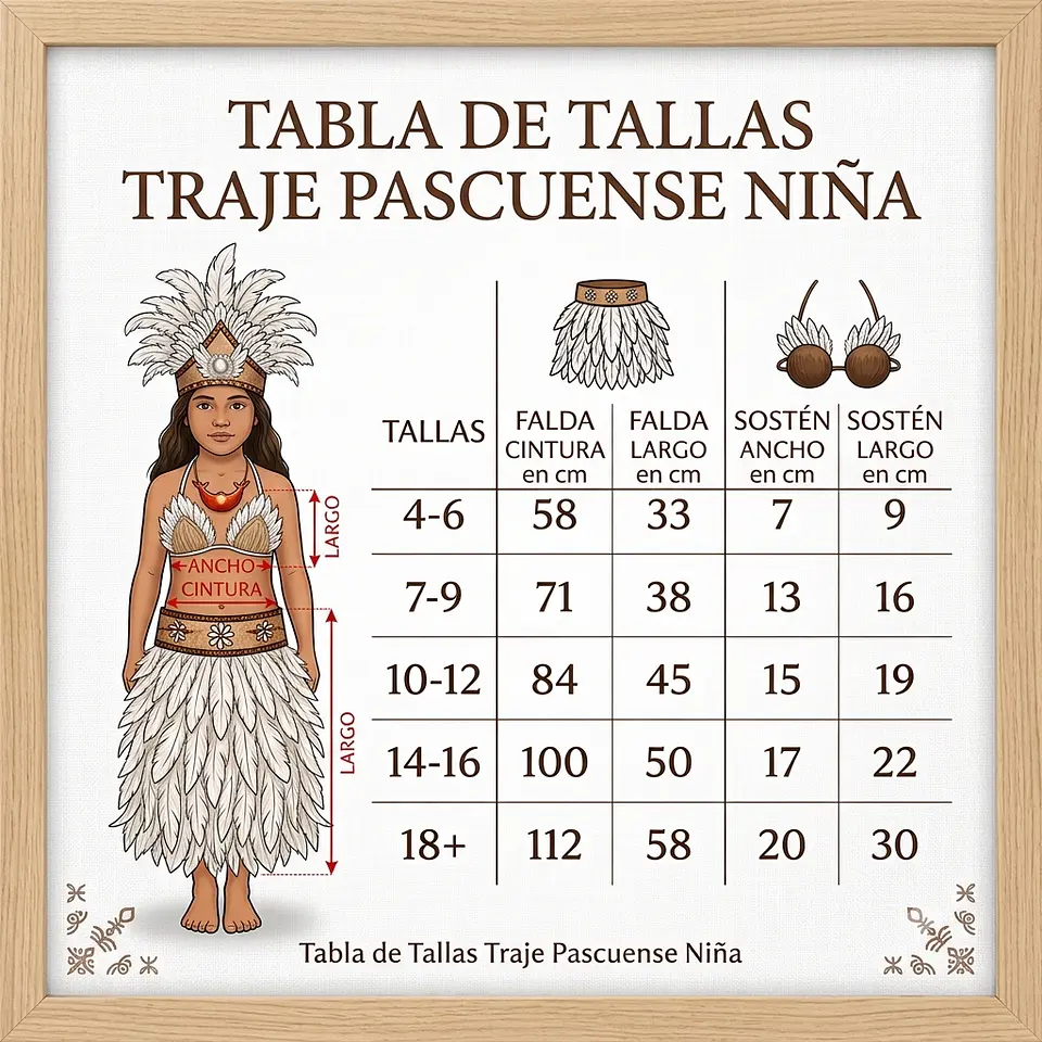 Traje pascuense infantil femenino  4