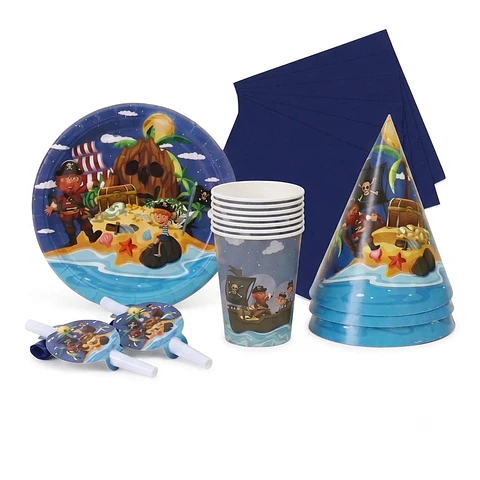 Pack cumpleaños temática pirata 30 unidades 