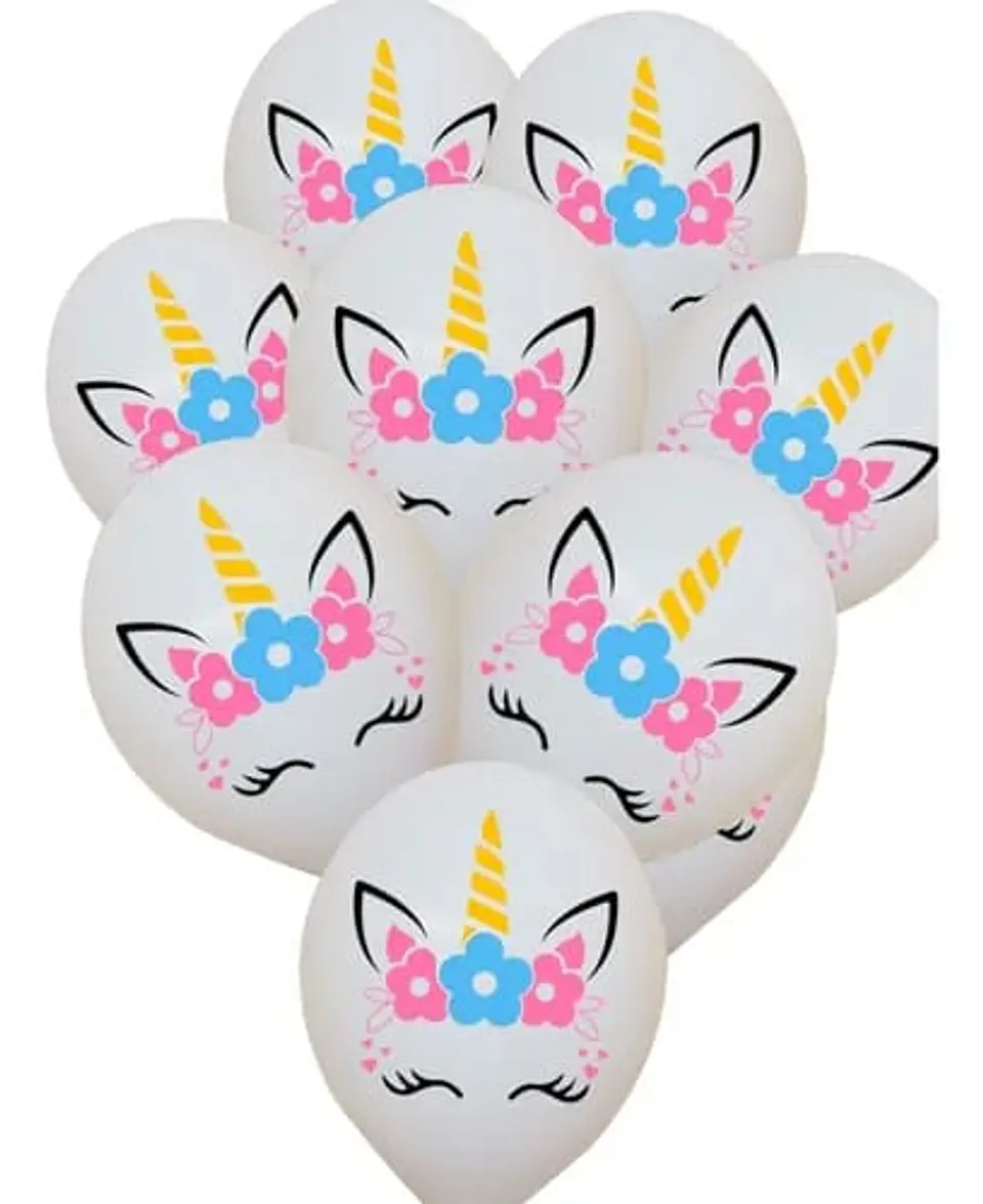 Globo látex unicornio blanco 25 unidades 1