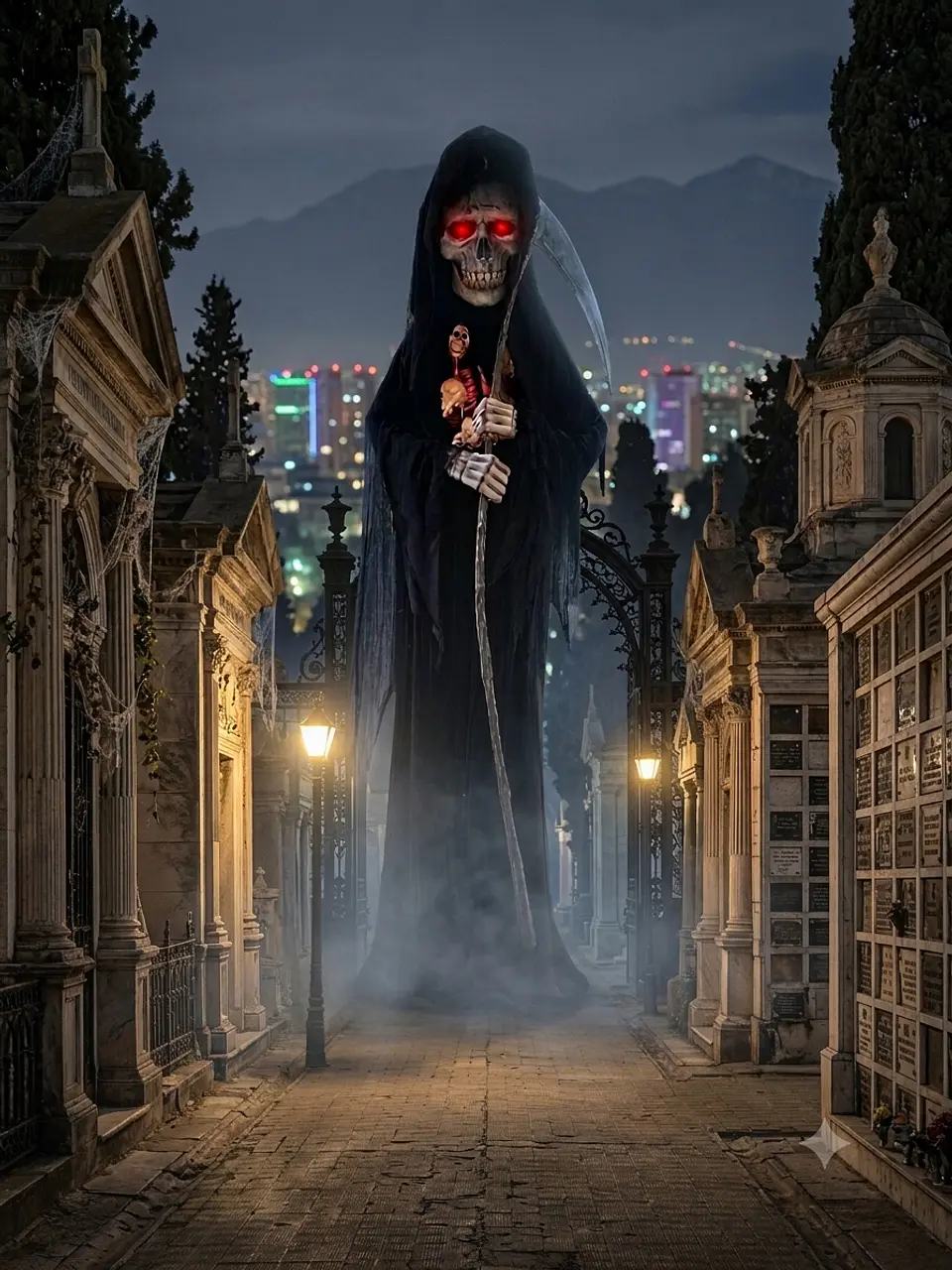 Muerte esqueleto gigante animatronic 305 cm 2