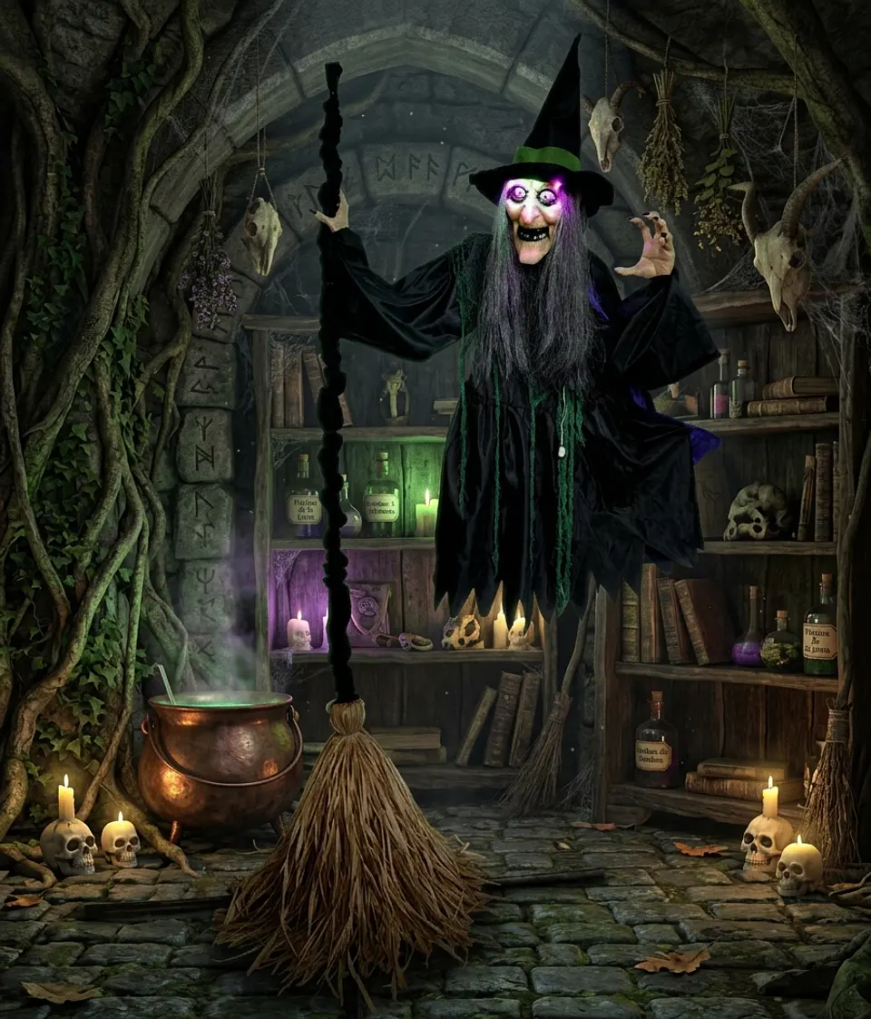 Bruja flotante animatronic 183 cm 2