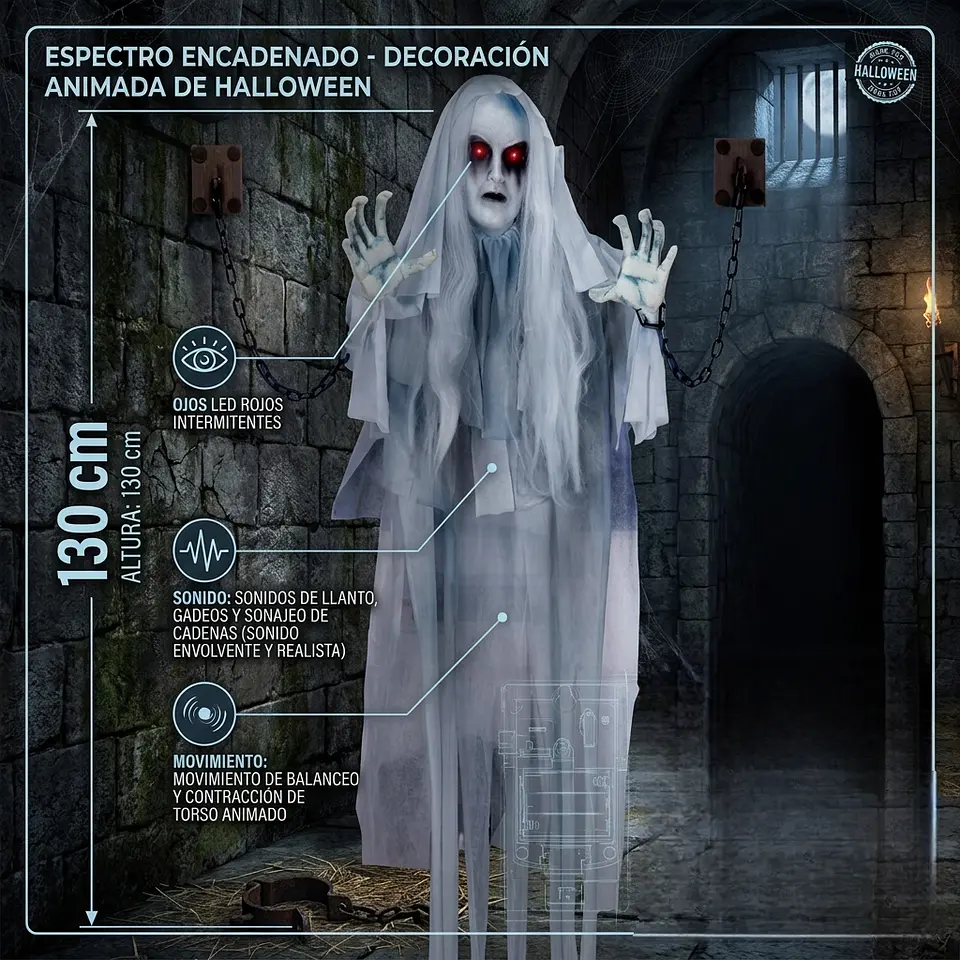 Bruja encadenada animatronic 130 cm 2