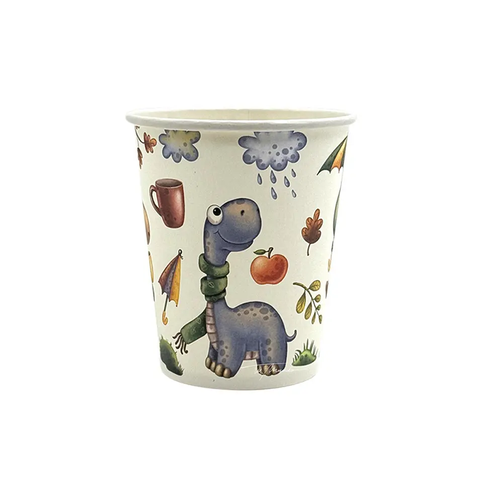 Vasos cartón Dino x6 1