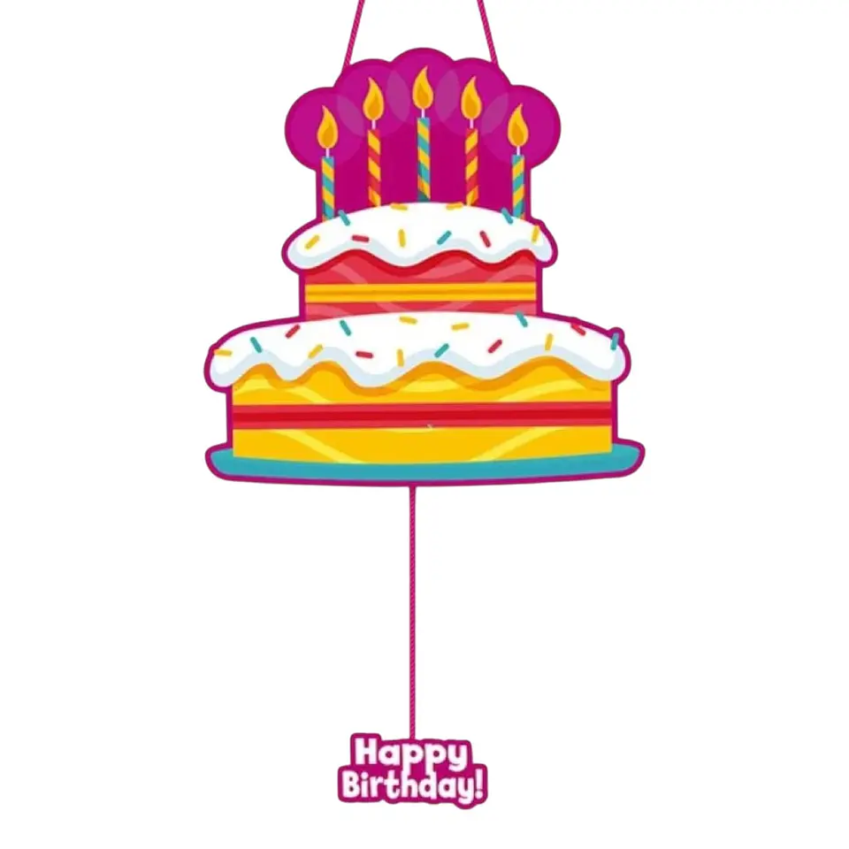 Piñata Plegable Pastel Happy Birthday 1