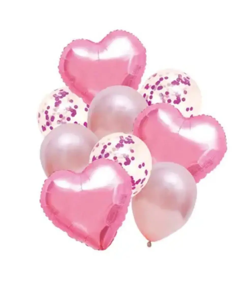 Set de globo corazón  9 piezas  1