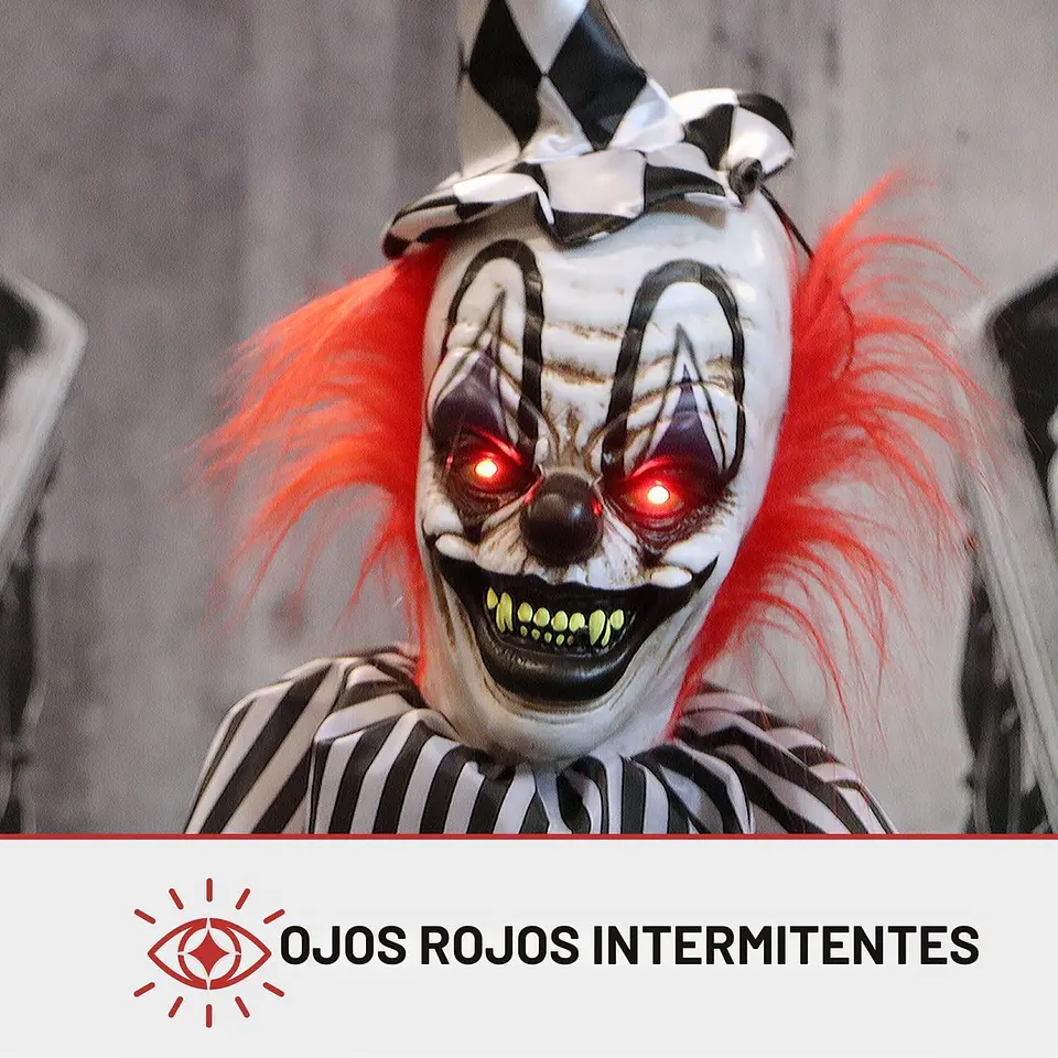 Payaso terrorifico animatronic 180 cm 3