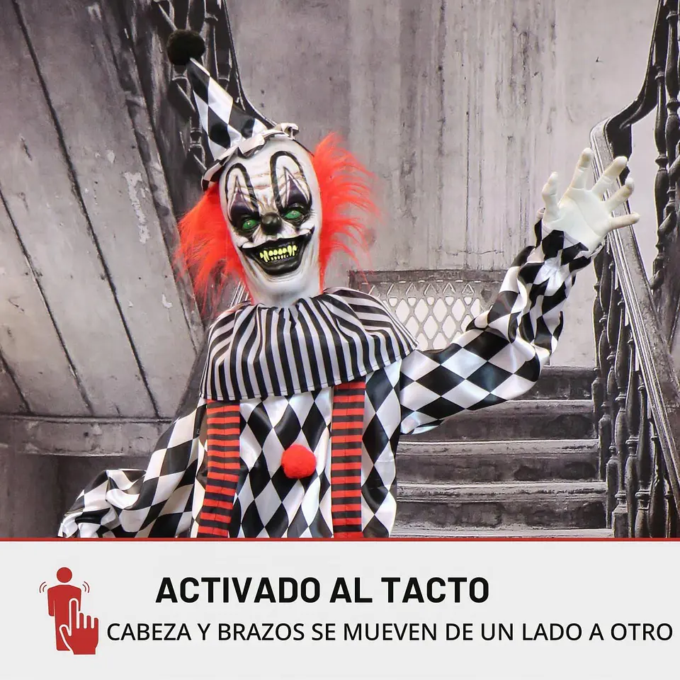 Payaso terrorifico animatronic 180 cm 4