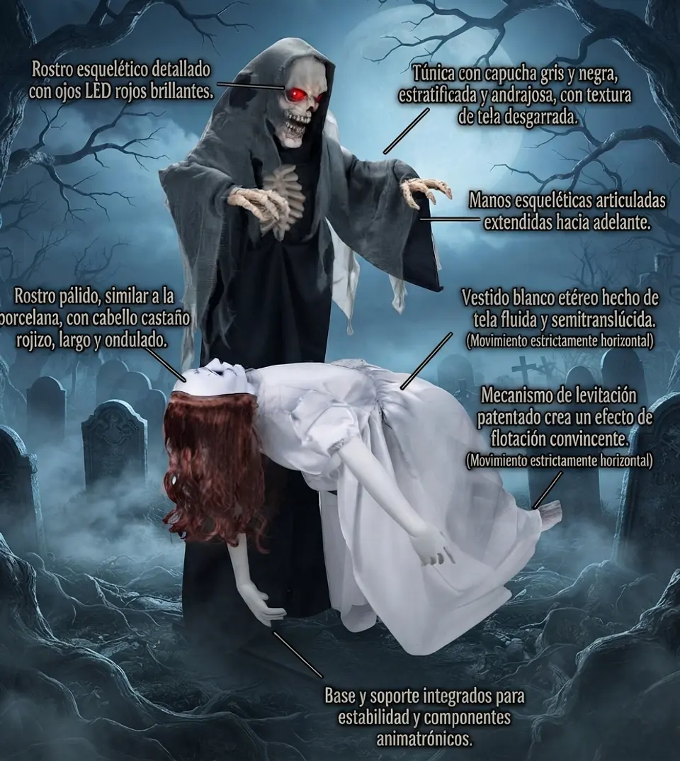 Muerte extrayendo almas animatronic  2