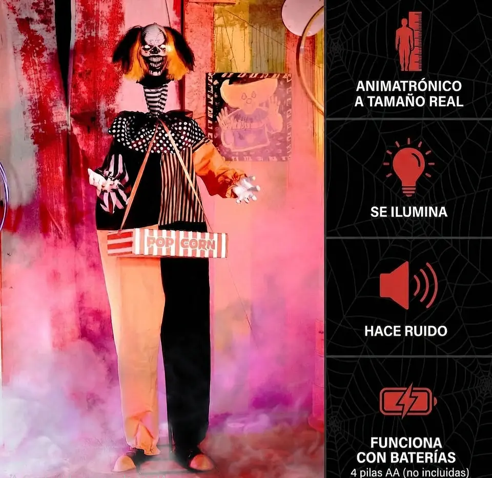 Payaso cabeza animatronic  3