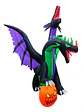 Dragón 2 cabezas inflable 210 cm - Miniatura 1