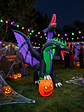 Dragón 2 cabezas inflable 210 cm - Miniatura 2