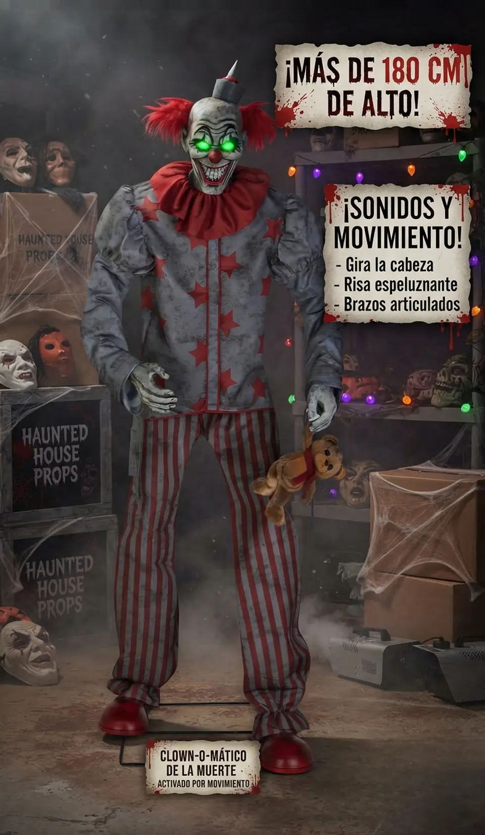 Payaso osito animatronic 180 cm 2
