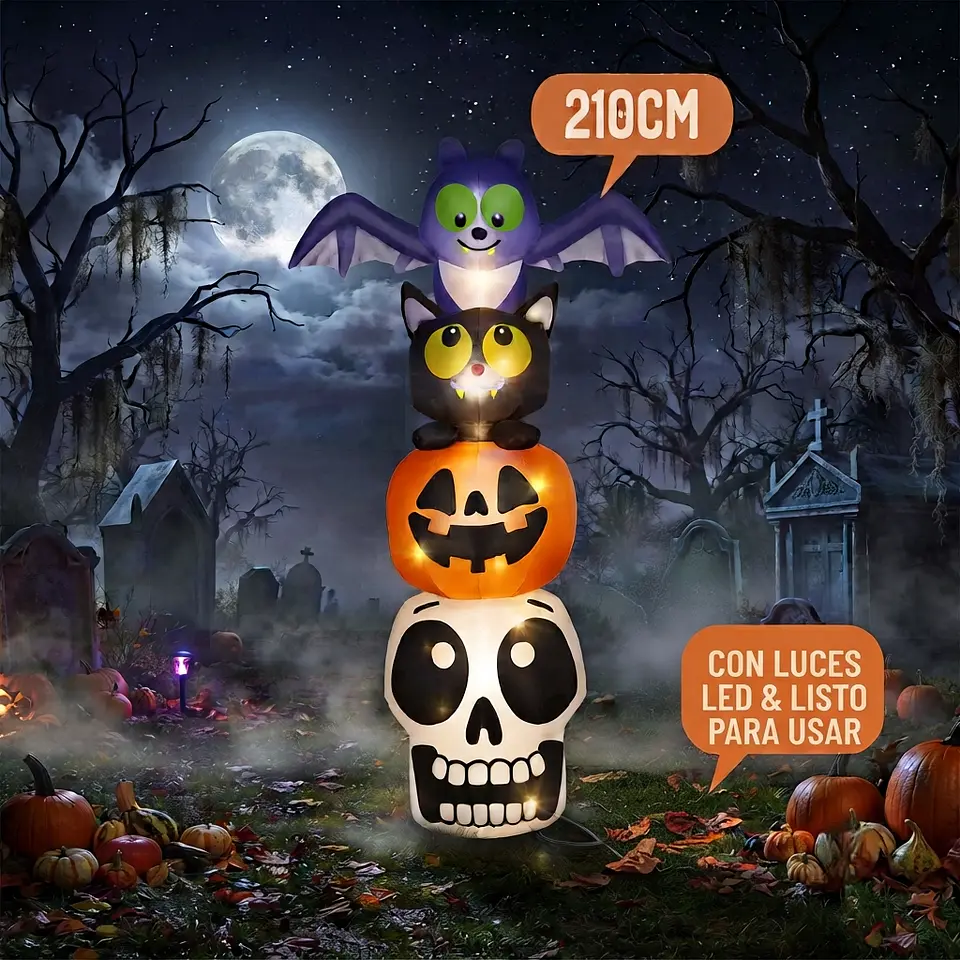 Inflable Totem halloween 210 cm 3
