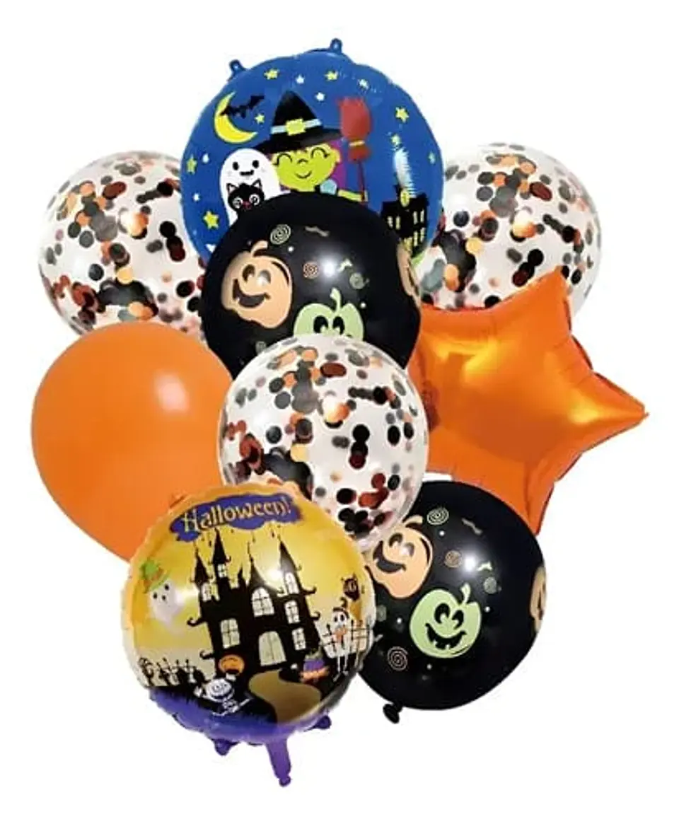 Set de globos halloween 9 unidades 1