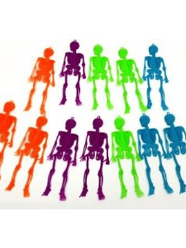 Esqueletos Colores Para Colgar X12