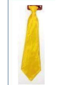Corbata Tela Fluor Amarilla