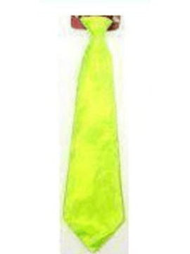Corbata Tela Fluor Verde