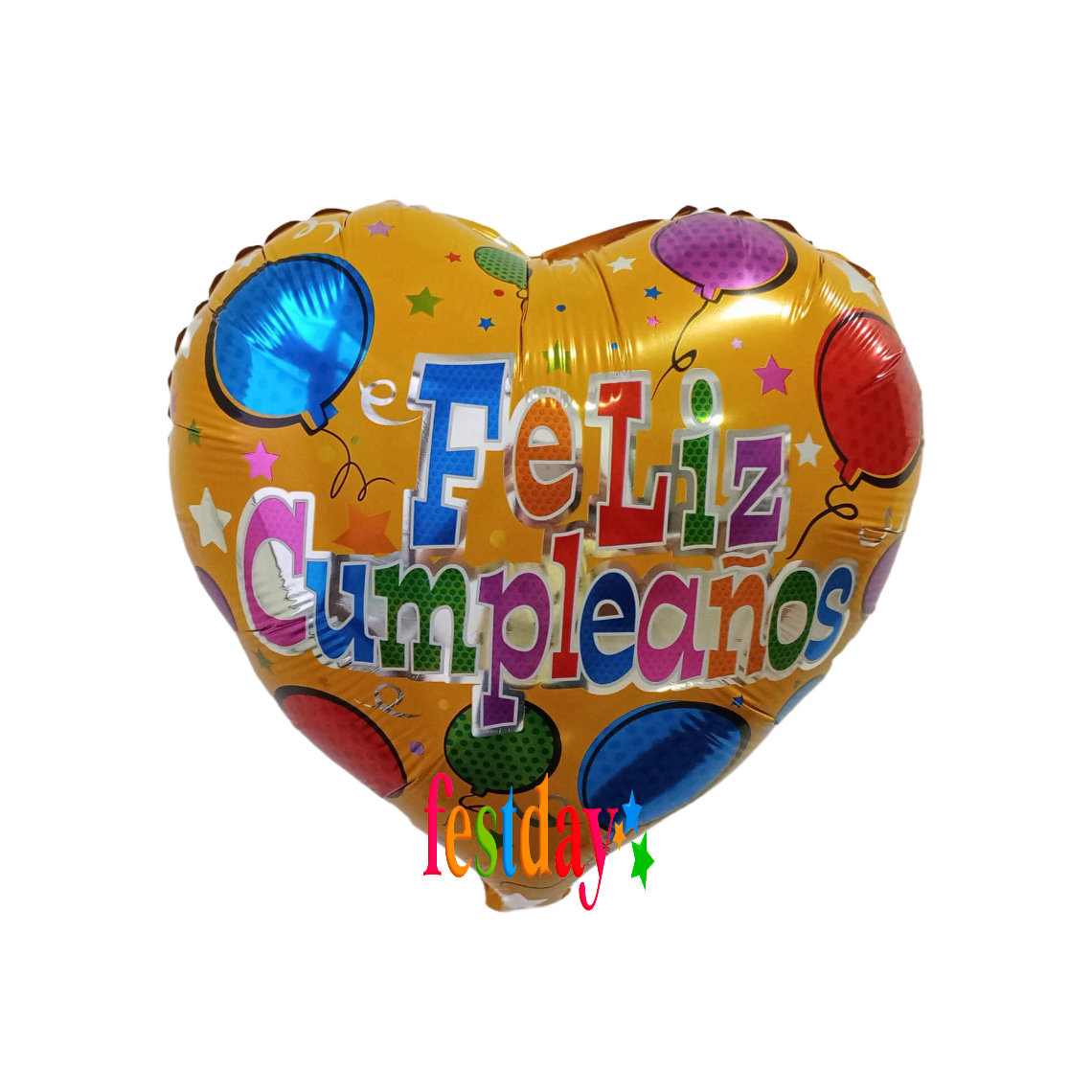 Globo Metálico Corazón Feliz Cumpleaños