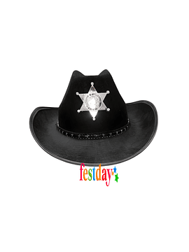 Gorro Sheriff Negro