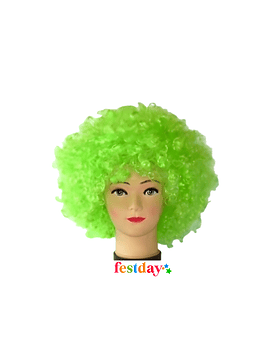 Peluca Afro Verde
