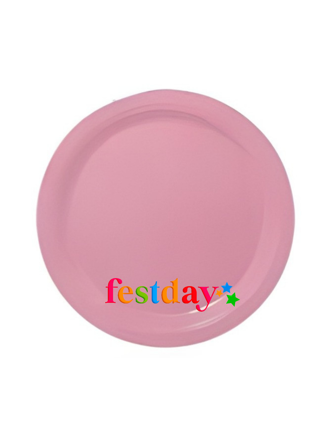 Plato Cartón Rosado (10 Unds.)