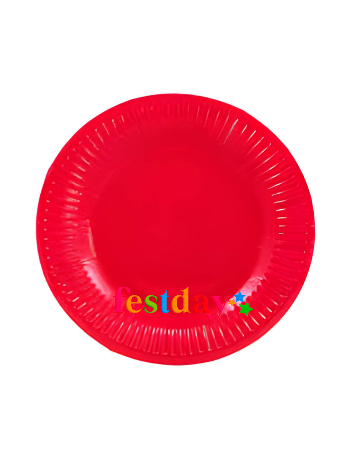 Plato Cartón Rojo (10 Unds.)