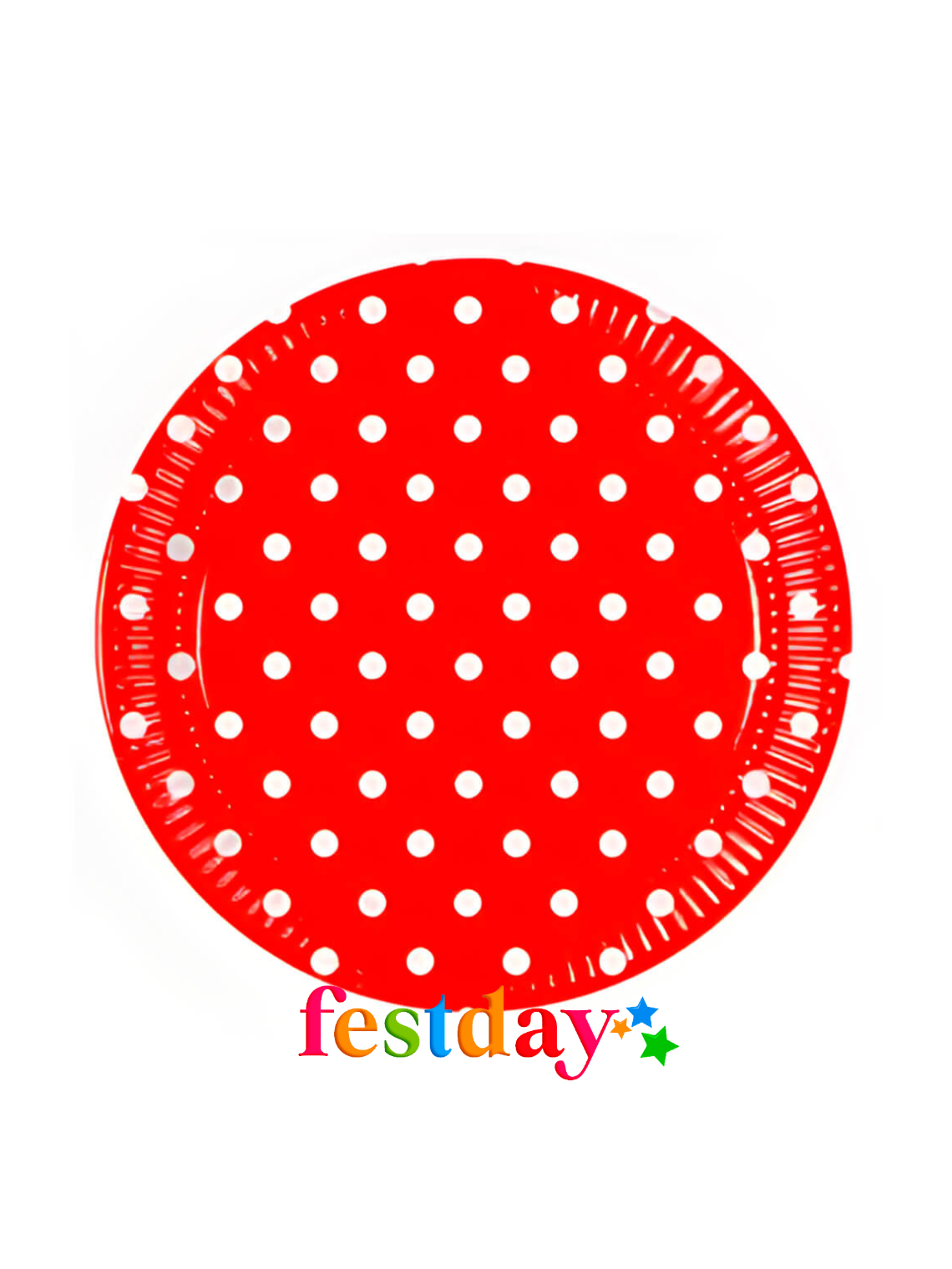 Platos Lunares Rojo (10 Unds.)