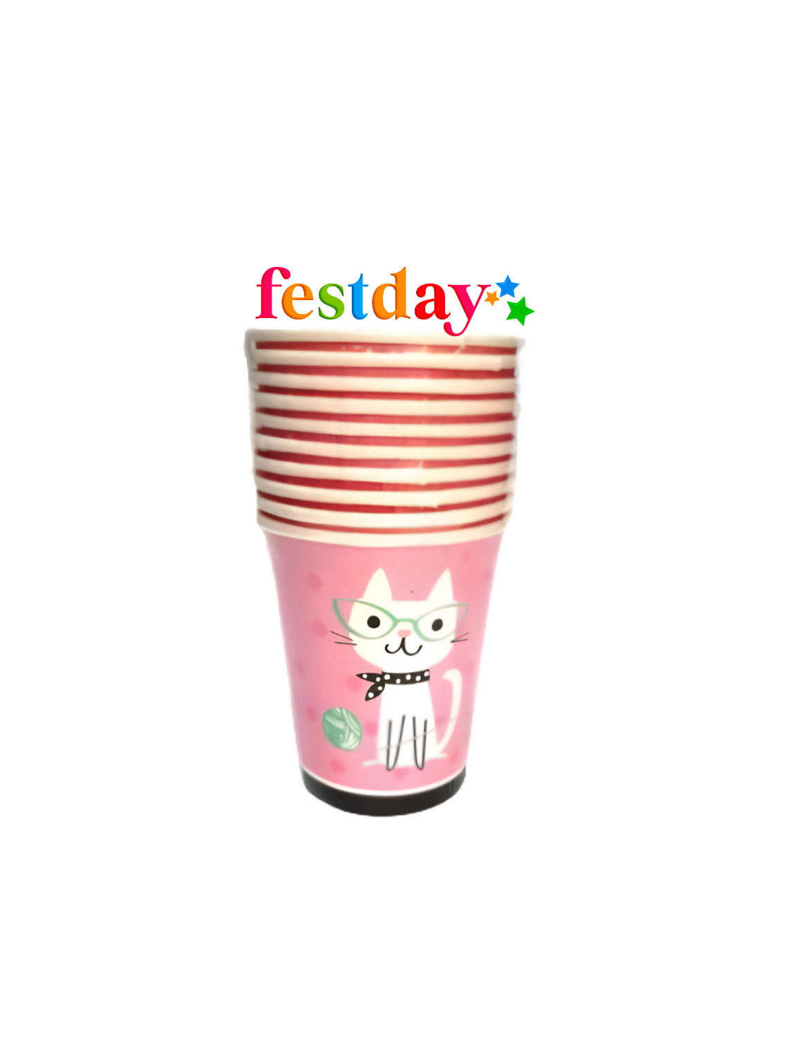 vasos gatita (10unds)