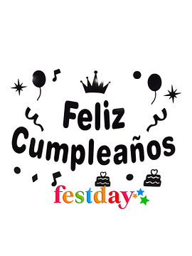 Letras Para Globos Burbuja Feliz Cumpleaños (Negro)