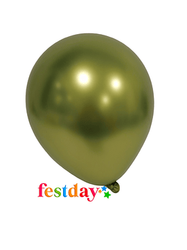 Globo latex cromo verde claro R12 (12unds)