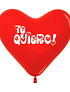 Globo liso corazon TE QUIERO r12 (SERPENTEX 50 UNIDADES) 