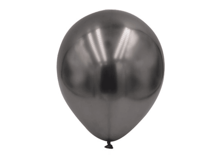 Globos látex cromados R10 x20 NEGRO