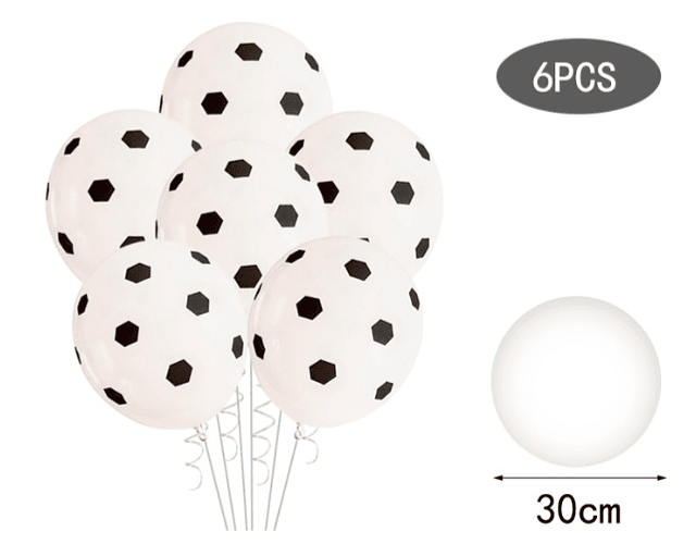 Globos látex Football 6pcs