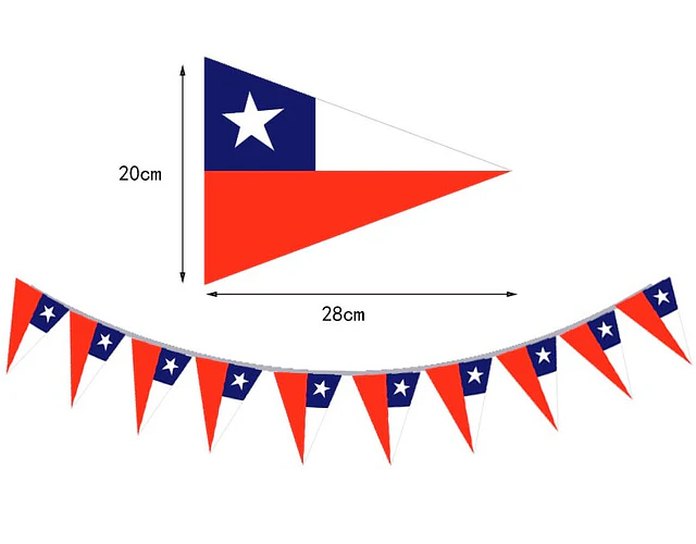 Guirnalda Bandera Triangular 3,5 metros