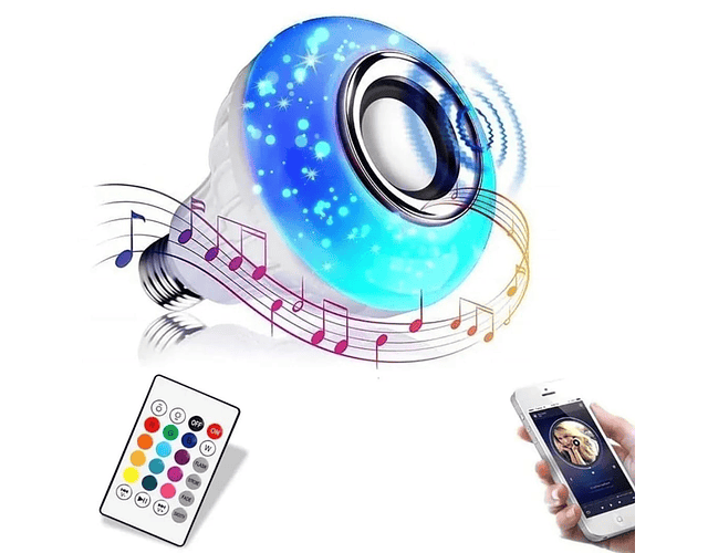 Ampolleta Bluetooth con parlante integrado