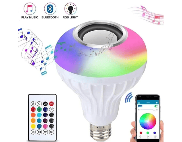 Ampolleta Bluetooth con parlante integrado