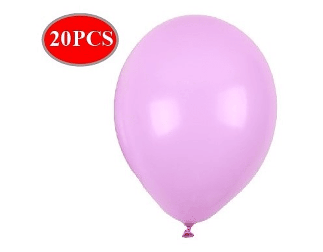 Globos látex FUCSIA PASTEL *R10 lisos x20 pcs*