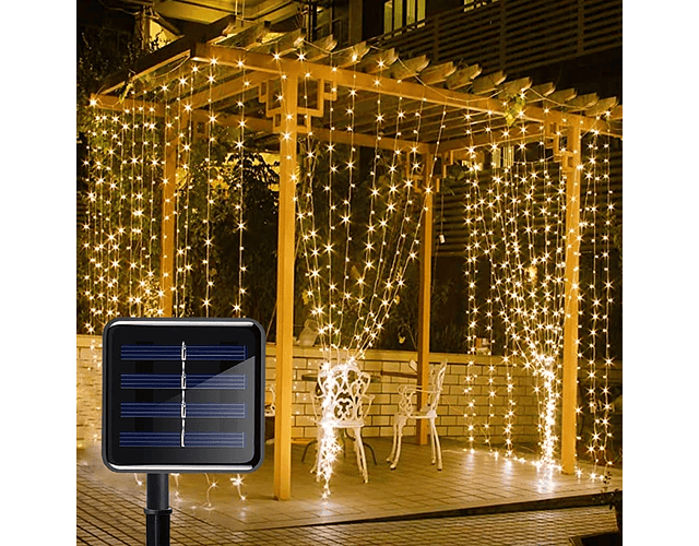 Cortina  Solar 200 LED 3x2 metros