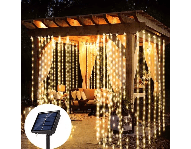 Cortina  Solar 200 LED 3x2 metros