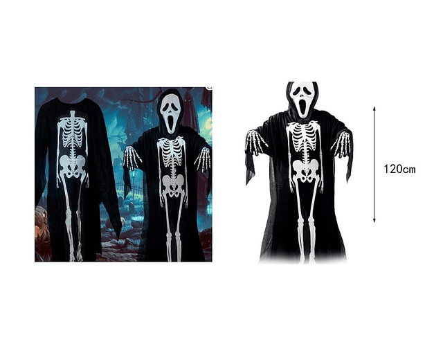 Disfraz Esqueleto Halloween  120CM
