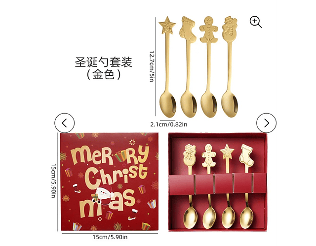 Set cucharas navideñas