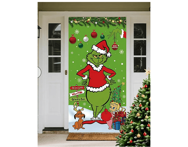 Cubre puerta Grinch 