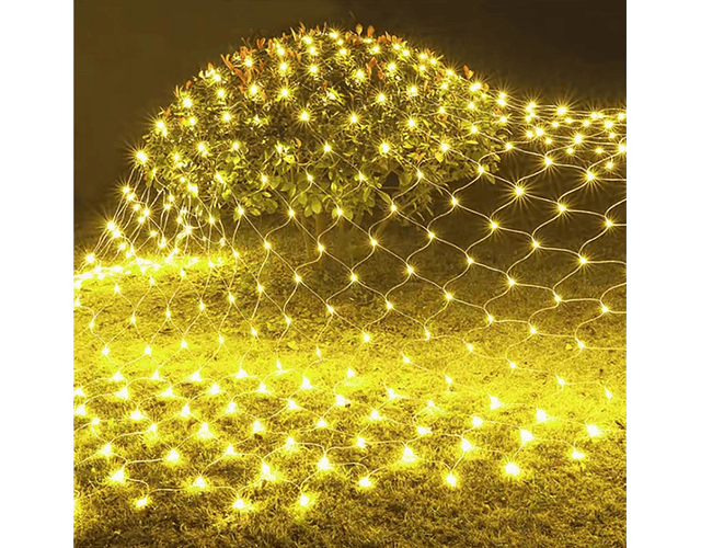 MALLA LED SOLAR 2x2METROS BLANCO CÁLIDO 