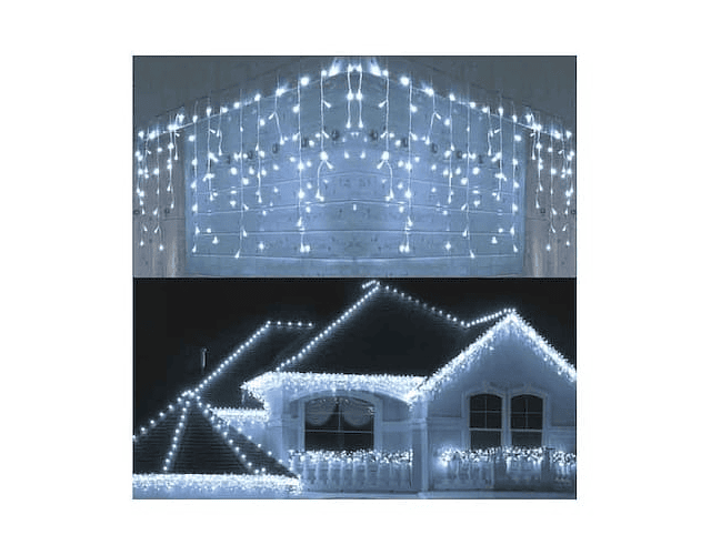 Cascada eléctrica  579 led 8 metros blanco frio