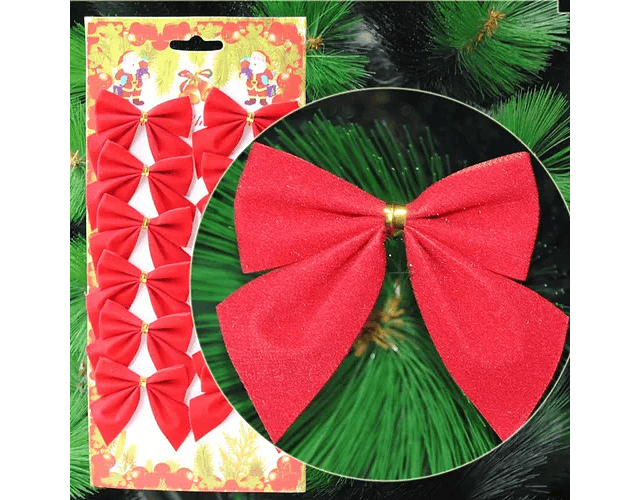 Set lazos rojos 12 pcs