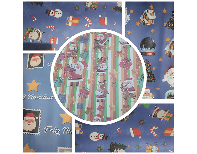 Papel de regalo navideño 70x100cm 3x$1000