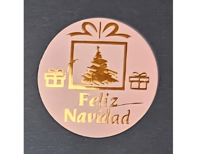 Sticker Feliz navidad Rosado