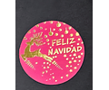 Sticker Feliz navidad Fucsia 